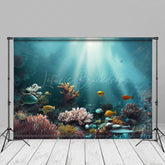 Lofaris Undersea Landscape Coral Fish Combo Set Backdrop